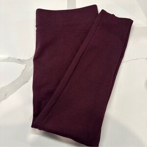 Ann Taylor LOFT. Maroon Leggings. Size Large. GUC. Rayon Blend. Machine Wash